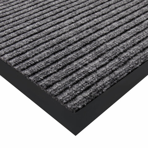 Коврик придверный 60х90 см, СЕРЫЙ, влаго-грязезащитный, 450 г/м2, ребристый, PRIMILA (ПРИМИЛА) EXTRA, 701024