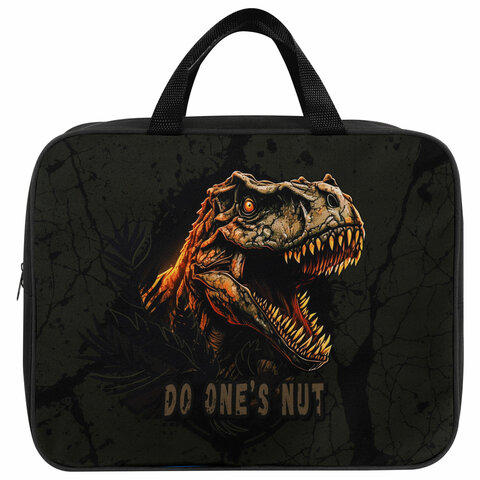 Папка на молнии с ручками BRAUBERG А4, 1 отделение, полиэстер, 80 мм, "Dino attack", 272179