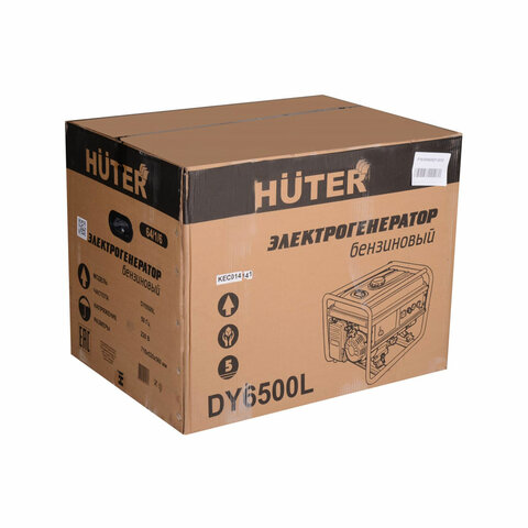 Бензиновый генератор HUTER DY6500L, 5500 Вт, 13 л.с., 4-тактный, 22 л, ручной стартер, 64/1/6