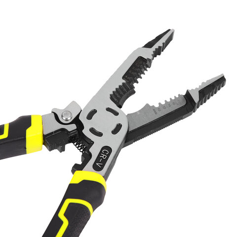 Плоскогубцы многофункциональные 15 в 1, 225 мм, CR-V – хромванадиевая сталь, ГРАНДМАСТЕР, PL-225, 671258