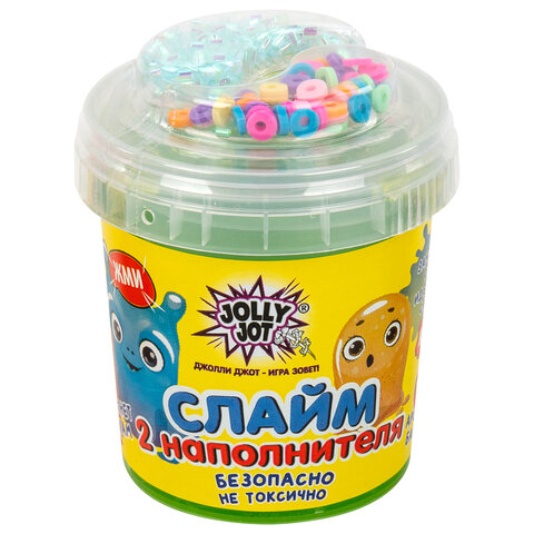 Слайм (лизун) с наполнителями МИКС, 140 г, ассорти 6 видов, JOLLY JOT (ДЖОЛЛИ ДЖОТ), 665950