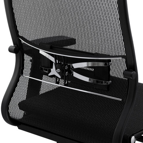 Кресло офисное МЕТТА "SAMURAI" Black Edition, сверхпрочная сетка, регулируемое, черное