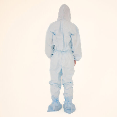 Комплект одноразовой одежды защитный КХ-87 (комбинезон, бахилы, маска), размер 56-58, ГЕКСА
