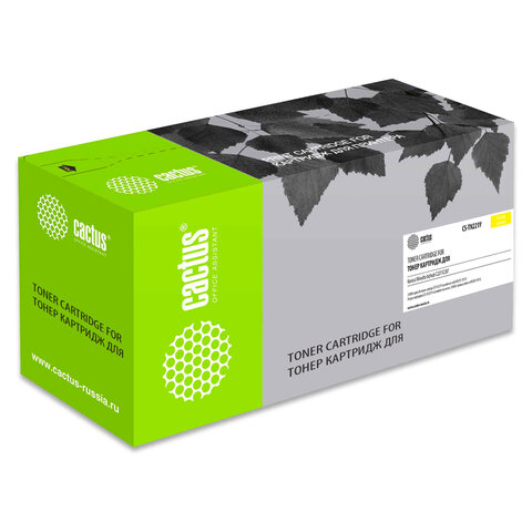 Картридж лазерный CACTUS (CS-TN221Y) для Konica Minolta bizhub C227/C287, желтый, ресурс 21000 страниц