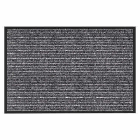 Коврик придверный 60х90 см, СЕРЫЙ, влаго-грязезащитный, 450 г/м2, ребристый, PRIMILA (ПРИМИЛА) EXTRA, 701024
