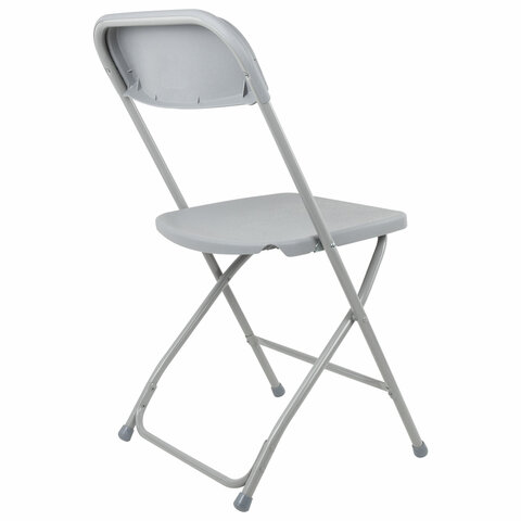 Стул складной BRABIX "Golf CF-002", серый каркас, пластик серый, 531564