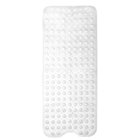 Коврик для ванны противоскользящий 100х40 см, "Полусферы", прозрачный, ПВХ, присоски, PRIMILA (ПРИМИЛА), 700376