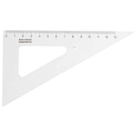 Набор чертежный малый KOH-I-NOOR (линейка 20 см, 2 треугольника, транспортир), прозрачный, европодвес, 750950, 075095000000RU