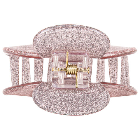 Краб для волос 5,2 см, с глиттером, розовый, MONTE VITA (МОНТЕ ВИТА), 457021