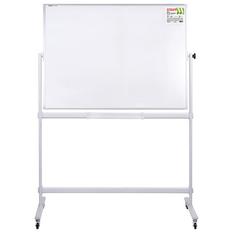 Доска магнитно-маркерная НА СТЕНДЕ 100х150 см, 2-сторонняя, STAFF, 238012