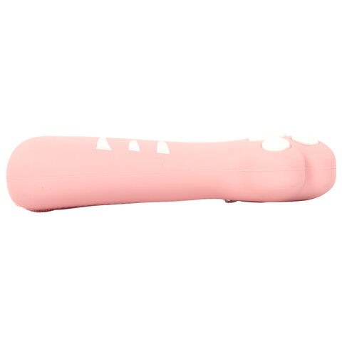 Пенал-косметичка ЮНЛАНДИЯ на молнии, силикон, "Paw Pink", розовый, 20х7 см, 270057