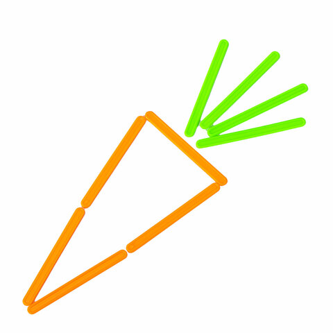 Счетные палочки ЮНЛАНДИЯ "ЛЁГКИЙ СЧЁТ", 50 штук, ассорти, в пластиковом пенале, 104754