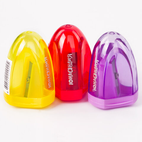 Точилка ЮНЛАНДИЯ "Спутник", с контейнером, пластиковая, корпус ассорти, 228447