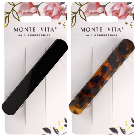 Заколка для волос 9 см, автомат, глянцевый, АССОРТИ, MONTE VITA (МОНТЕ ВИТА), 457086