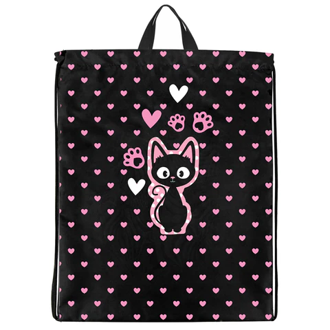 Мешок для обуви BRAUBERG KIDS, с петлей, 42х34 см, "Amazed cat", 271629