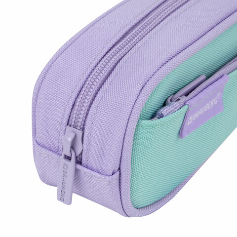 Пенал-футляр BRAUBERG, 2 отделения, 3D-элемент, полиэстер, "Cute bunny", 23х8х5 см, 273571