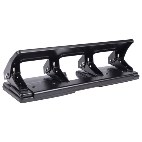 Дырокол металлический на 2-4 отверстия BRAUBERG "HL-4", до 15 л., черный, 221160