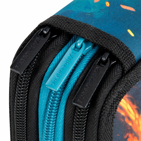 Пенал BRAUBERG, 3 отделения, полиэстер, 21х14 см, "Speed increase", 273539