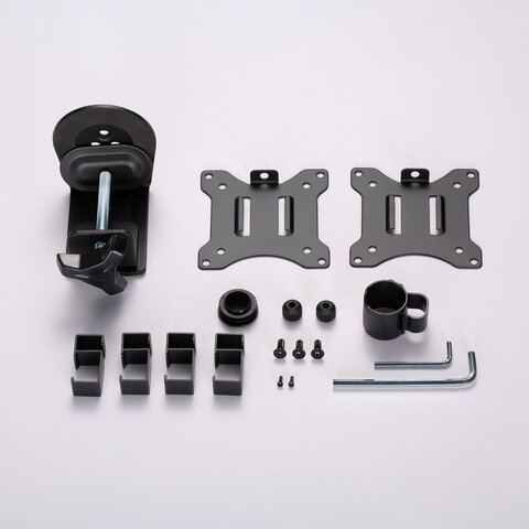 Кронштейн для двух мониторов настольный VESA 75х75, 100х100, 17"-32", до 16 кг, SONNEN STATIC, 455943