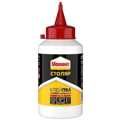 Клей универсальный МОМЕНТ "Столяр", 250 г, ПВА, для различных пород дерева, 1960505
