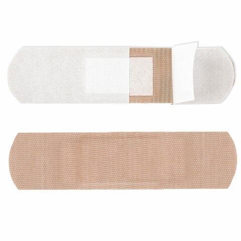 Набор пластырей 20 шт. TENERIS ELASTIC, эластичный, на тканевой основе, бактерицидный с ионами серебра, коробка с европодвесом, 0208-029