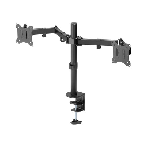 Кронштейн для двух мониторов настольный VESA 75х75, 100х100, 17"-32", до 16 кг, SONNEN STATIC, 455943