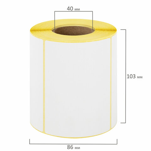 Этикетка термотрансферная ПОЛУГЛЯНЕЦ (100х72 мм), 500 этикеток в ролике, 111977