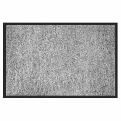 Коврик придверный 40х60 см, СЕРЫЙ, влаго-грязезащитный, 300 г/м2, мелкий рубчик, PRIMILA (ПРИМИЛА) STANDARD, 701018