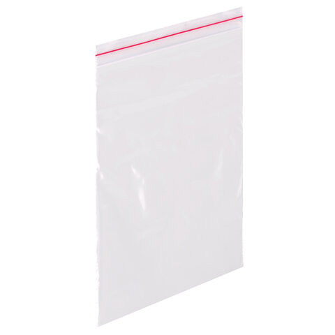 Пакеты ZIP LOCK "зиплок" ПРОЧНЫЕ, комплект 100 шт., 150х200 мм, ПВД, 60 мкм, BRAUBERG EXTRA, 608172