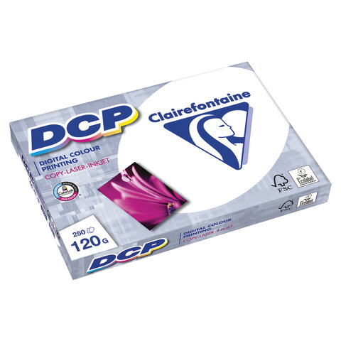 Бумага для лазерной и струйной печати А4, 120 г/м2, 250 л., марка А++, CLAIREFONTAINE, Франция, 170% CIE, 1844C