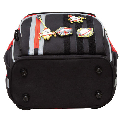 Ранец GRIZZLY анатомическая спинка, с мешком для обуви, для мальчиков, "ASTRONAUT", 33х25х13 см, RAm-385-6/1