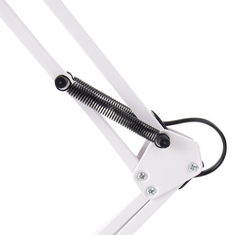 Настольная лампа-светильник SONNEN TL-006, струбцина, 40 Вт, Е27, белый, высота 50 см, 237649