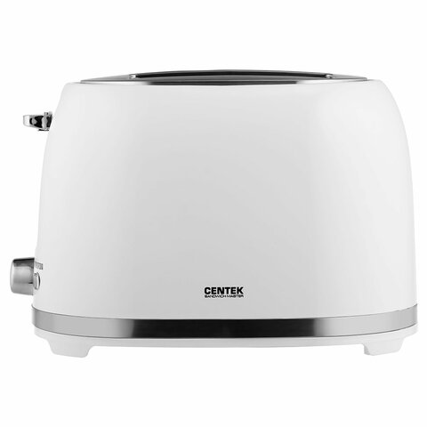 Тостер CENTEK CT-1432, 850 Вт, 2 тоста, 7 режимов, пластик, белый, CT-1432 WHITE