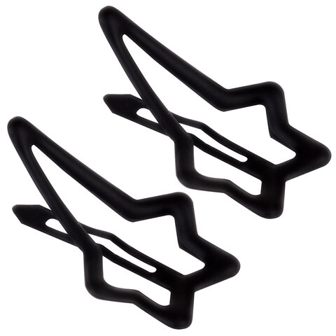 Заколки для волос НАБОР 2 шт., 5,5 см, клик-клак, soft touch, чёрный, MONTE VITA (МОНТЕ ВИТА), 457081