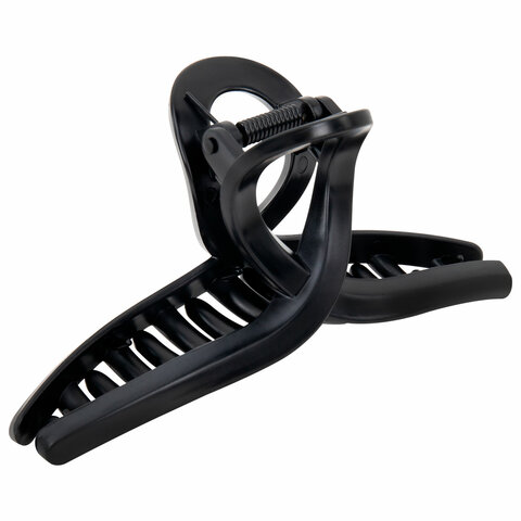 Крабы для волос НАБОР 3 шт., 8,5 см / 8,5 см / 11 см, soft-touch, чёрный, MONTE VITA (МОНТЕ ВИТА), 457032