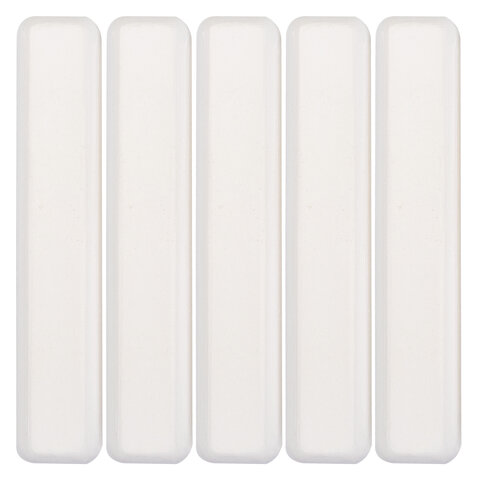 Мел белый квадратный 5 штук, BRAUBERG, утолщенный, картонная упаковка, 227444