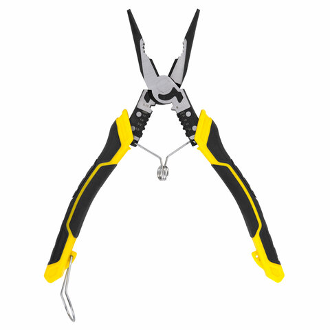 Длинногубцы многофункциональные 12 в 1, 220 мм, CR-V – хромванадиевая сталь, ГРАНДМАСТЕР, LNP-220, 671254