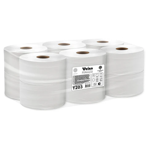 Бумага туалетная 200 м, VEIRO Professional (Система T2), КОМПЛЕКТ 12 шт, Comfort, 2-слойная, T203