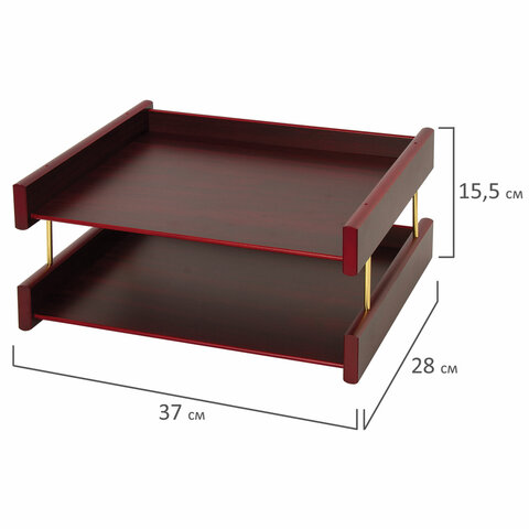 Набор подарочный настольный BESTAR "Platon" из дерева, 11 предметов, цвет "красное дерево", 236373