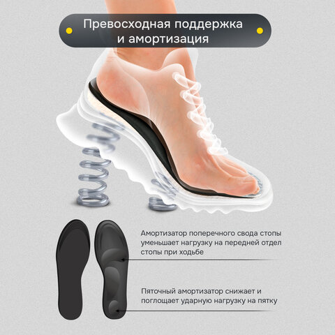 Стельки для обуви с супинатором 4D COMFORT PLUS, материал FOAM, размер RU 38-43 / EU 39-44, с линиями выреза, SHEGRA (ШЕГРА), 700743