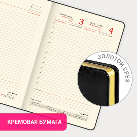 Ежедневник датированный 2026, А5, 138x213 мм, BRAUBERG "Cayman", под кожу, черный, 117047
