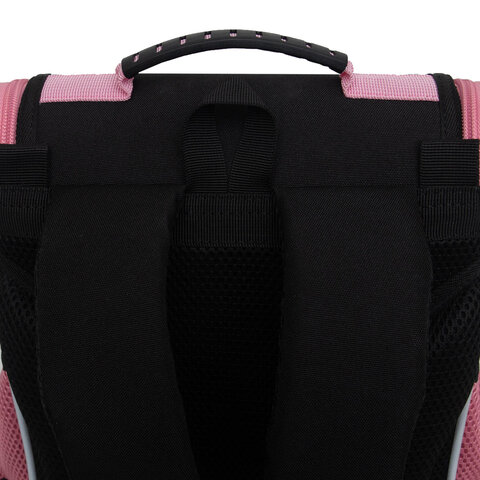 Ранец GRIZZLY анатомическая спинка, с мешком для обуви, для девочек, "SPARKLING EYES", 33х25х13 см, RAm-584-4/1