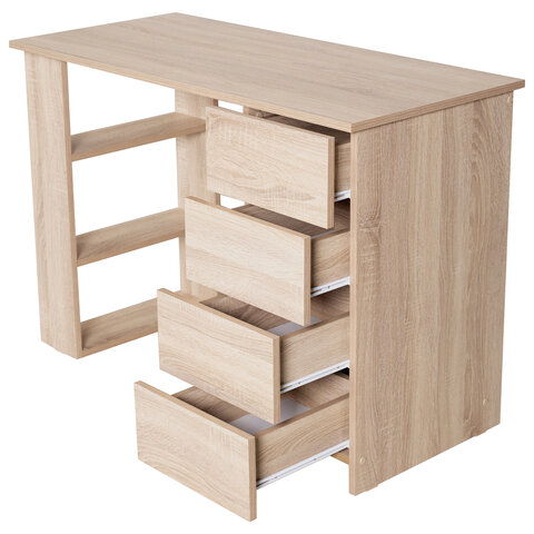 Стол письменный/компьютерный BRABIX "Scandi CD-016", 1100х500х750 мм, 4 ящика, дуб сонома, 641892, ЦБ013707-2