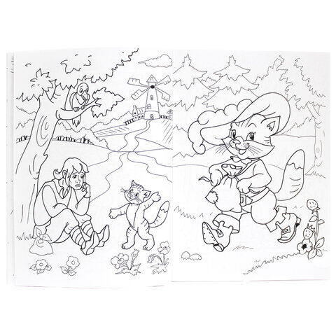 Книжка-раскраска СУПЕРРАСКРАСКА СКАЗКИ, 200х280 мм, 64 стр., ПП, 9849-5