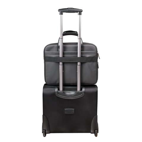 Сумка портфель BRAUBERG CARBON с отделением для ноутбука 15-16", 2 отделения, черная, 31х41х13 см, 240509