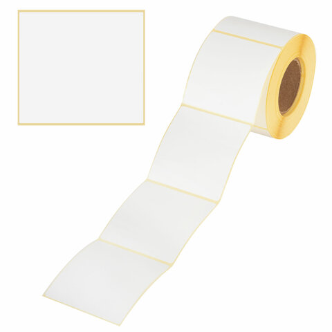 Этикетка термотрансферная ПОЛУГЛЯНЕЦ (58х60 мм), 500 этикеток в ролике, 111975