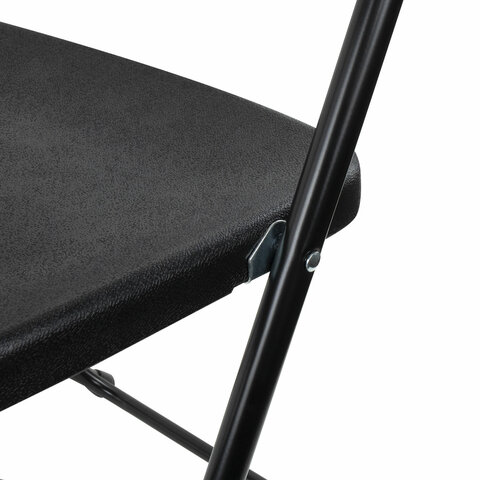 Стул складной BRABIX "Golf CF-002", черный каркас, пластик черный, 531563