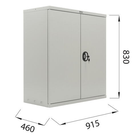Шкаф металлический (антресоль) BRABIX "MK 08/46", 830х915х460 мм, 24 кг, 1 полка, разборный, 291137, S204BR080102
