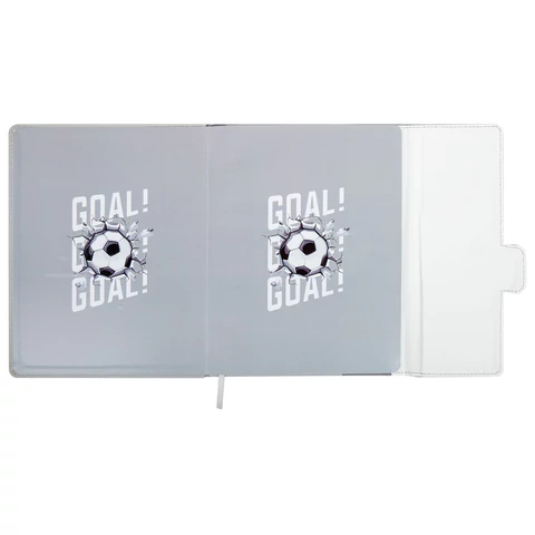 Дневник 1-11 класс 48 л., кожзам (твердая), магнитный клапан, ЮНЛАНДИЯ, "Goal", 106929