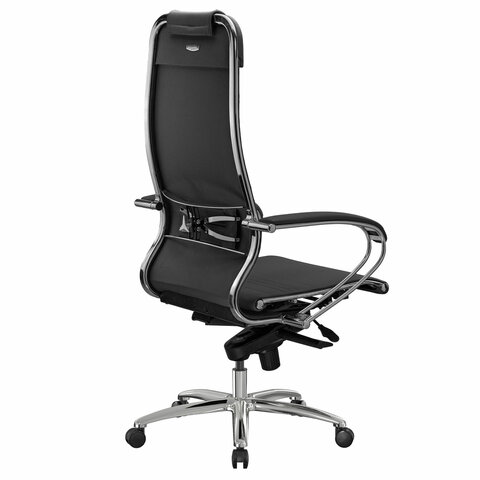 Кресло офисное МЕТТА "SAMURAI" K-1, экокожа, черное